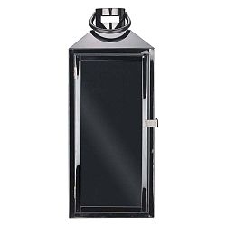 Černá kovová lucerna s poutkem Villa Collection, výška 44,5 cm