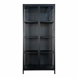 Černá kovová vitrína 80x175 cm Brisbane – House Nordic