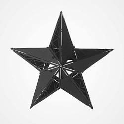 Černá kovová závěsná dekorace vhodná i do exteriéru Geo Seren