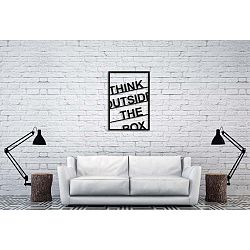Černá nástěnná dekorace Oyo Concept Think Outside The Box, 35 x 50 cm