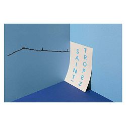 Černá nástěnná dekorace se siluetou města The Line Saint-Tropez