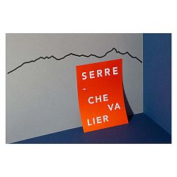 Černá nástěnná dekorace se siluetou města The Line Serre Chevalier