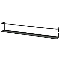 Černá nástěnná kovová polička WOOOD Myrthe, délka 80 cm