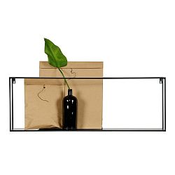 Černá nástěnná police De Eekhoorn Meert, délka 100 cm