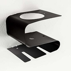 Černá nástěnná police na víno Tomasucci Osteria, 16 cm