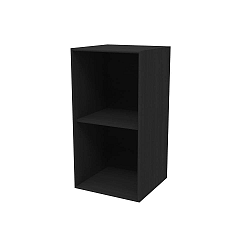 Černá nástěnná police WOOD AND VISION Choice, 39,7 x 76,8 x 38,4 cm