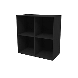 Černá nástěnná police WOOD AND VISION Choice, 76,8 x 76,8 x 38,4 cm