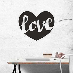 Černá nástěnná samolepicí dekorace North Carolina Scandinavian Home Decors Love v2, 50 x 41 cm