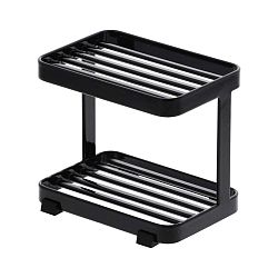 Černá patrová mýdlenka s odkládací plochou íYAMAZAKI Tower