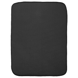 Černá podložka na umyté nádobí iDesign iDry, 24 x 18 cm