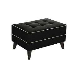 Černá podnožka s krémovým lemováním Stella Cadente Maison Atalaia