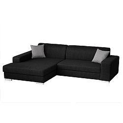 Černá pohovka Florenzzi Catalanis lenoškou na levé straně