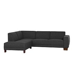 Černá rohová pohovka Max Winzer Blackpool, levý roh