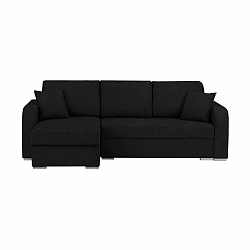 Černá rohová variabilní rozkládací pohovka s úložným prostorem Melart Louise