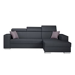 Černá sedačka s růžovými polštáři Interieur De Famille Paris Tresor, pravý roh