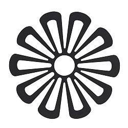 Černá silikonová podložka pod horké nádoby Zone Flower