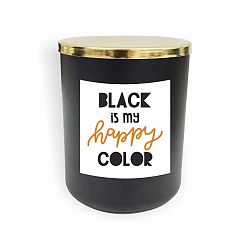 Černá svíčka North Carolina Scandinavian Home Decors Motto Glass Candle V11