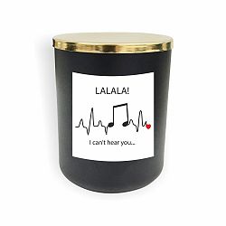 Černá svíčka North Carolina Scandinavian Home Decors Motto Glass Candle V12