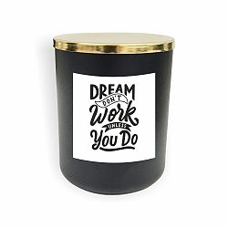 Černá svíčka North Carolina Scandinavian Home Decors Motto Glass Candle V2