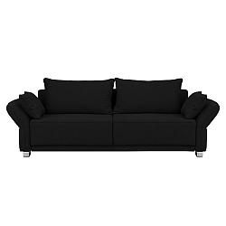 Černá trojmístná rozkládací pohovka Windsor & Co Sofas Casiopeia