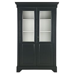 Černá vitrína z borovicového dřeva De Eekhoorn Anna