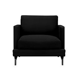 Černé křeslo s podnožím v černé barvě Windsor & Co Sofas Jupiter
