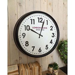 Černé nástěnné hodiny Orchidea Milano Modern, ⌀ 61 cm