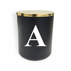 Černo-bílá svíčka North Carolina Scandinavian Home Decors Monogram Glass Candle A