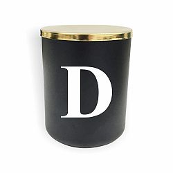 Černo-bílá svíčka North Carolina Scandinavian Home Decors Monogram Glass Candle D