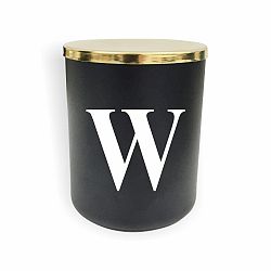 Černo-bílá svíčka North Carolina Scandinavian Home Decors Monogram Glass Candle W