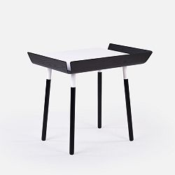 Černo-bílý psací stůl s 1 šuplíkem EMKO My Writing