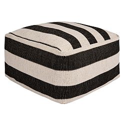 Černo-bílý puf vhodný i na ven Bougari Dazzo, 63 x 32 cm