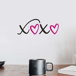 Černo-fialová nástěnná samolepka North Carolina Scandinavian Home Decors Motto V17