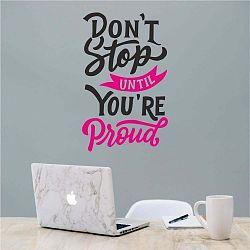 Černo-fialová nástěnná samolepka North Carolina Scandinavian Home Decors Motto V8