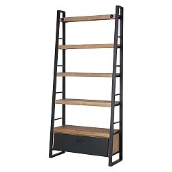 Černo-hnědá knihovna z akáciového dřeva sømcasa Boston