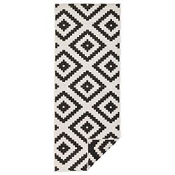 Černo-krémová vzorovaný oboustranný koberec Bougari Malta, 80 x 350 cm