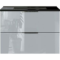 Černo-šedá závěsná skříňka s umyvadlem 81x61 cm Vasio – Germania