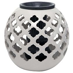 Černobílá kulatá keramická váza Mauro Ferretti, 23,5 cm