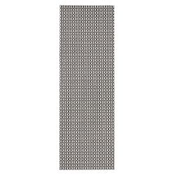 Černobílý běhoun vhodný i na ven Meadow, 80 x 150 cm