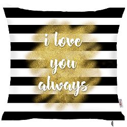 Černobílý povlak na polštář Apolena Stripes, 43 x 43 cm