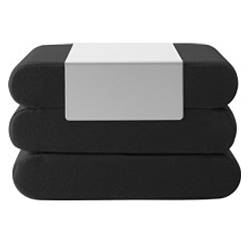 Černozelený rozkládací puf Softline Bingo Vision Black Khaki