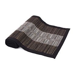 Černý běhoun na stůl ze slámy a bavlny Ladelle Akita, 33 x 150 cm