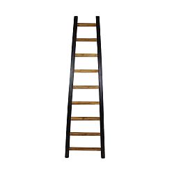 Černý dekorativní žebřík  z teakového dřeva HSM collection Tangga, délka 195 cm