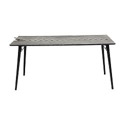 Černý jídelní stůl s deskou z jedlového dřeva Kare Design Zipper, 162 x 80 cm