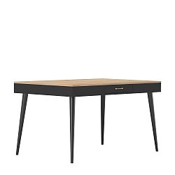 Černý jídelní stůl v dekoru dubového dřeva Symbiosis Horizon