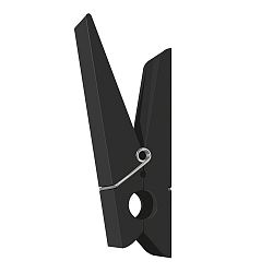 Černý kolík na zavěšení šatních doplňků SwabDesign