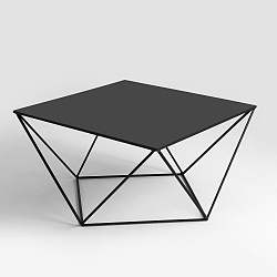 Černý konferenční stolek Custom Form Daryl, 80 x 80 cm