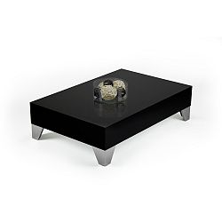 Černý konferenční stolek MobiliFiver Evolution, 60 x 90 cm