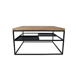 Černý konferenční stolek Take Me HOME Foursquare, 80 x 80 cm