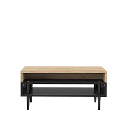 Černý konferenční stolek v dekoru dubového dřeva Symbiosis Horizon